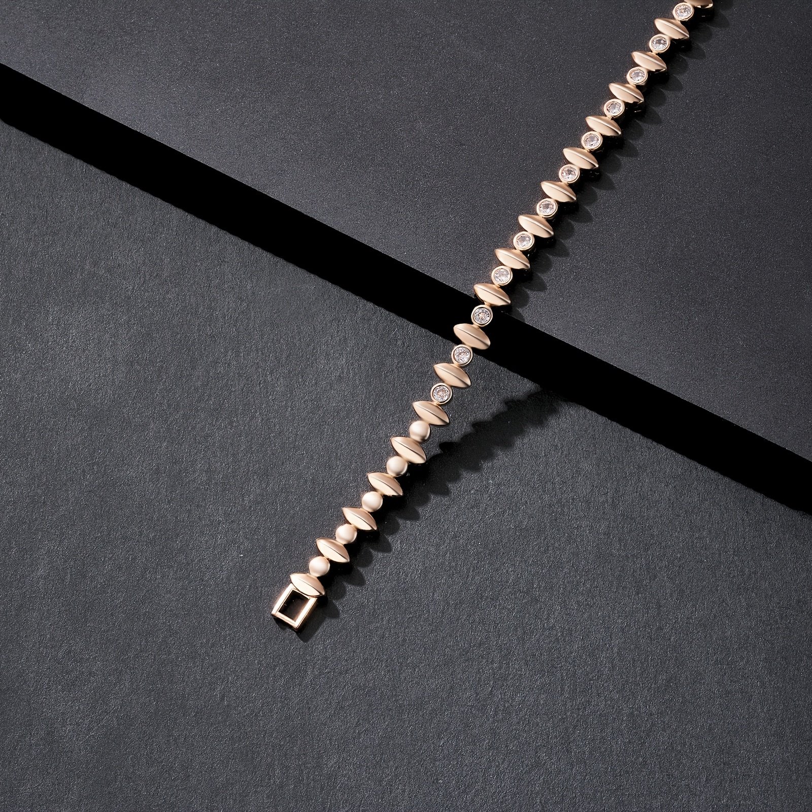 Men's Irregular Oval Bracelet, Trendy Hip-Hop Style